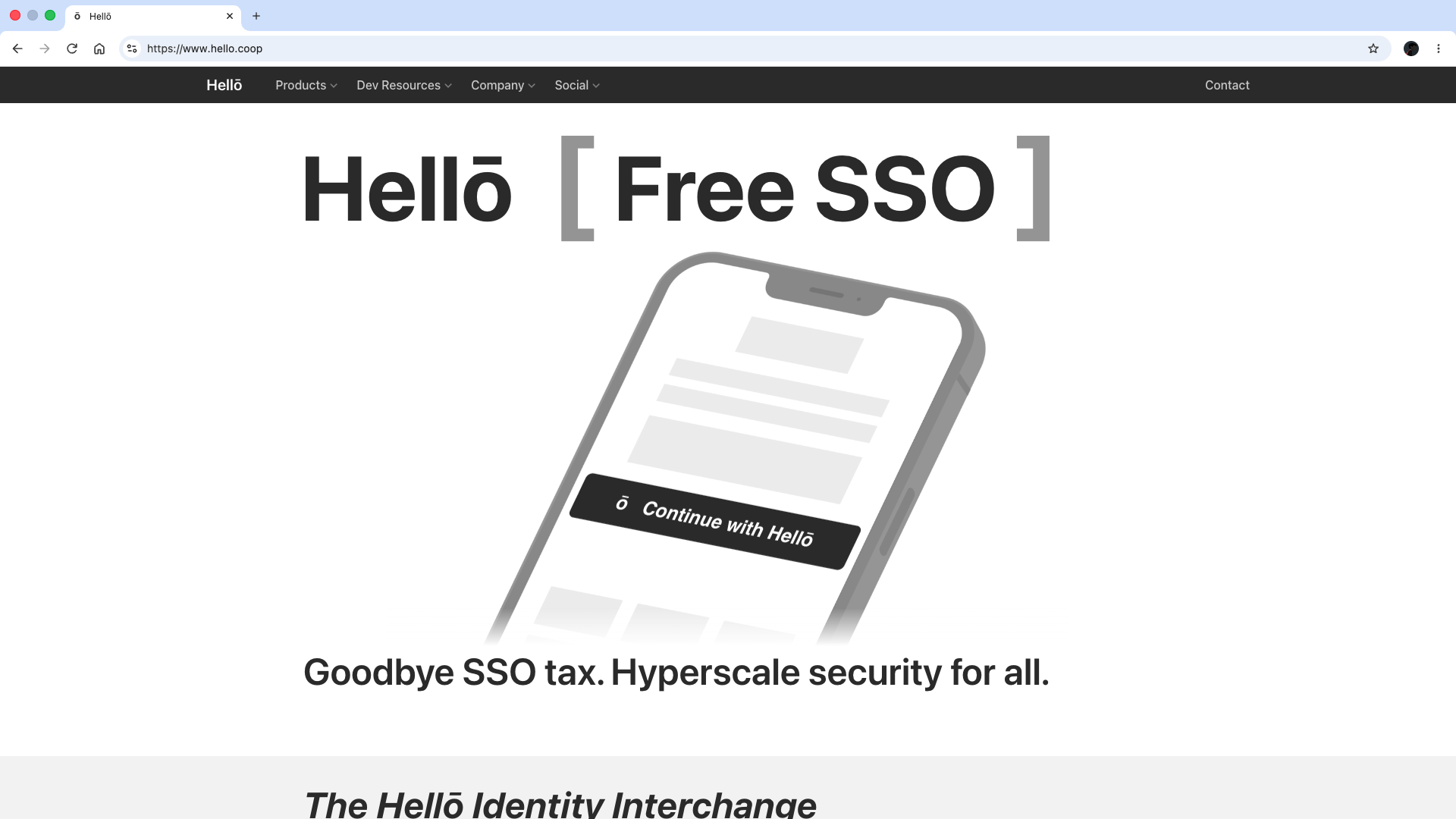 hello coop home page